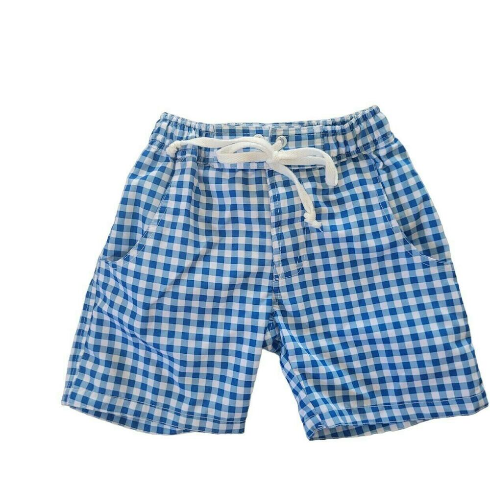 Wildling | Blue Gingham Swim Trunks | 2 years